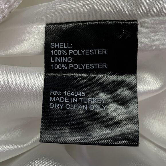 TOCCIN(NY) Size 2 Ivory Polyester Lace A-Line Belted Shirt Dress - Picture 6 of 6